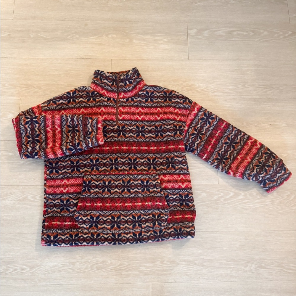 Cozy American Eagle Sherpa Quarter-zip